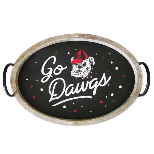 University of Georgia Wooden Tray-License held by: ProjectXZY, Inc. DBA Valiant Gifts