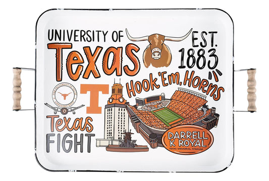 University of Texas Enamel Tray-Licensed by Glory Haus