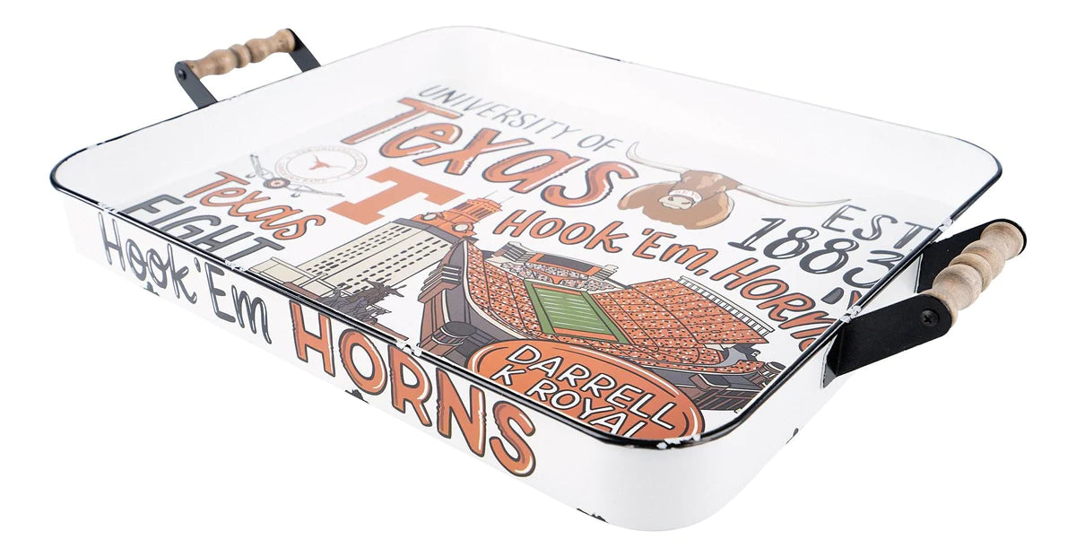 University of Texas Enamel Tray-Licensed by Glory Haus