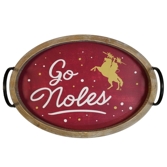 Florida State University Wooden Serving Tray-License held by: ProjectXZY, Inc. DBA Valiant Gifts