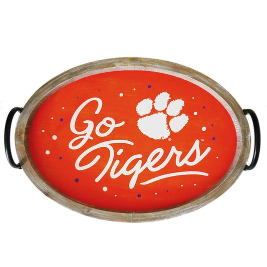 Clemson University Wooden Serving Tray-License held by: ProjectXZY, Inc. DBA Valiant Gifts