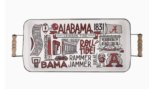 University of Alabama Enamel Tray-Licensed by Glory Haus