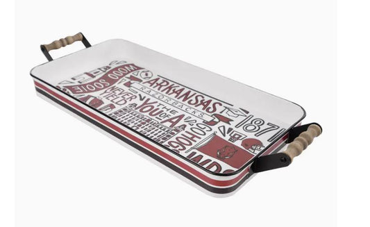University of Arkansas Enamel Tray-Licensed by Glory Haus