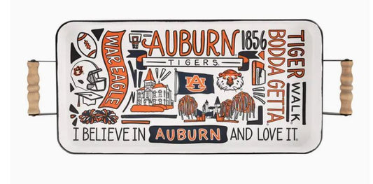 Auburn University Rectangle Enamel Tray-licensed by Glory Haus