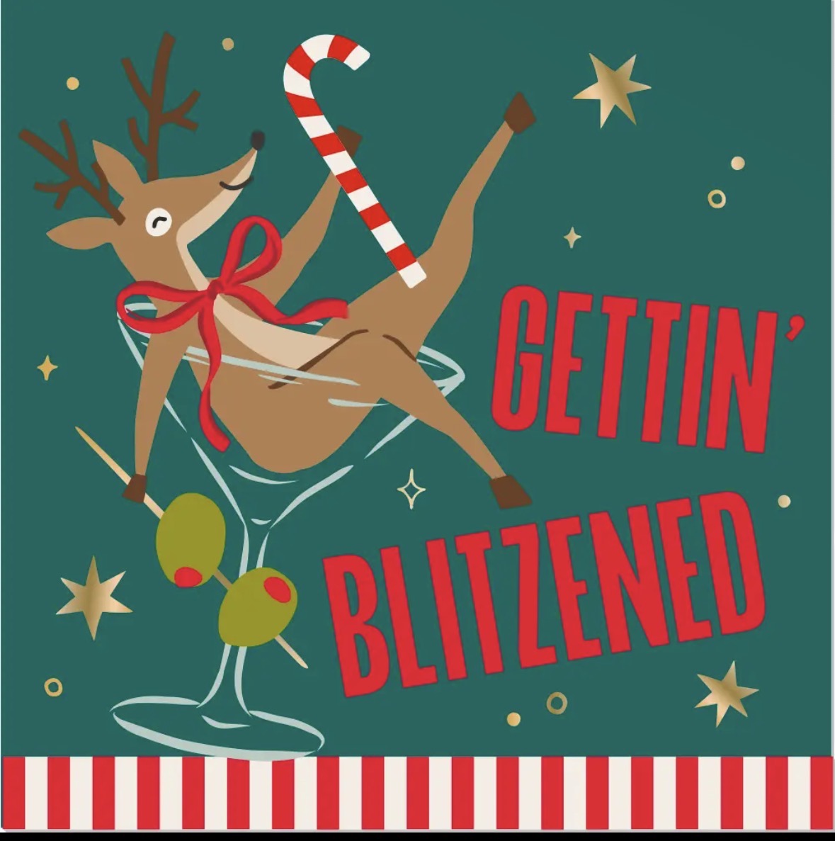 Getting Blitzened napkins