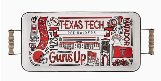 Texas Tech Enamel Tray-Licensed by Glory Haus