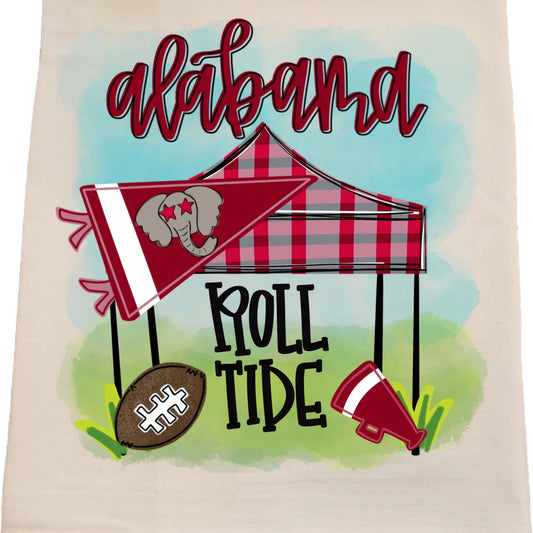 Alabama University Tailgate Tea Towel-Licensed carried by Bows and Bunnies.