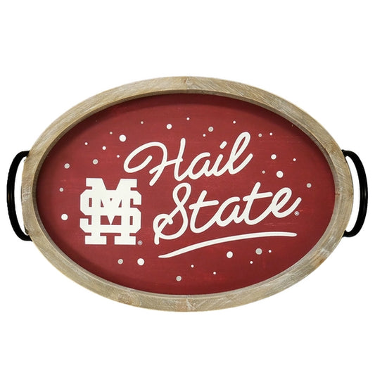 Mississippi State Wooden Serving Tray-License held by: ProjectXZY, Inc. DBA Valiant Gifts