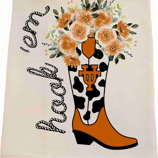 University of Texas Boot Tea Towel-Licensed carried by Bows and Bunnies.