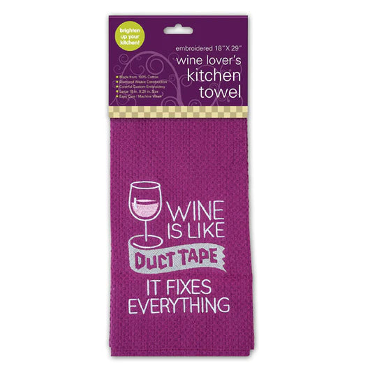 Wine is like Duct Tape Tea Towel
