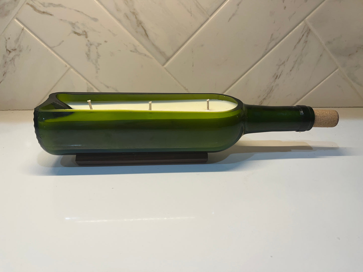 Hand Poured Wine Bottle Candles