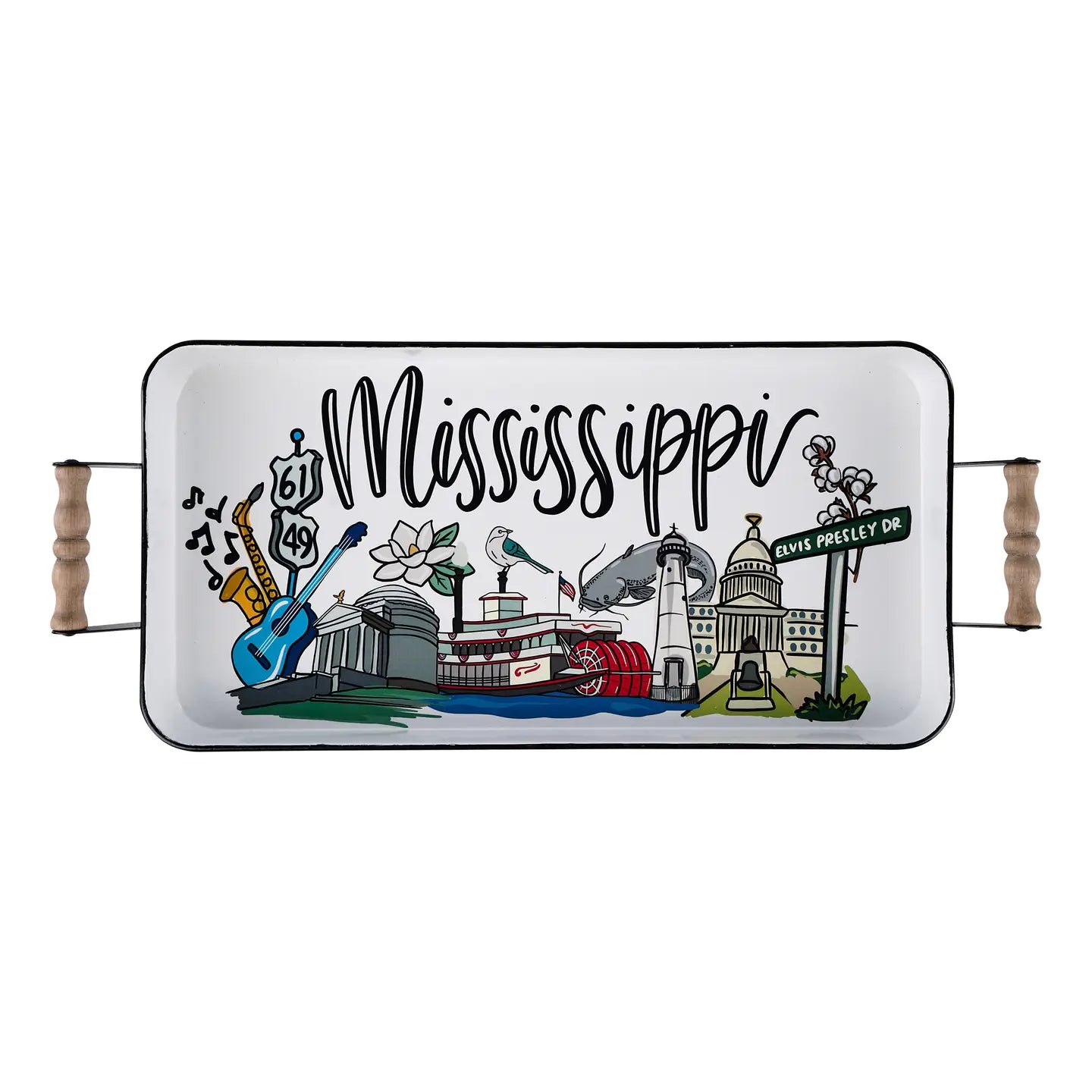 State of Mississippi Icon Serving Tray