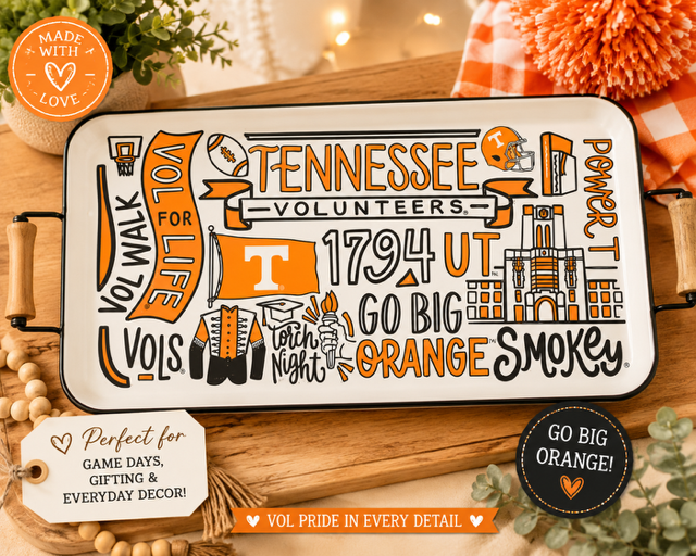 University of Tennessee Enamel Tray-Licensed by Glory Haus