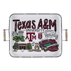 Texas A & M Enamel Tray