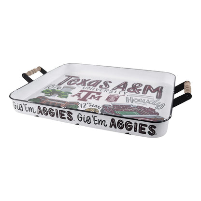 Texas A & M Enamel Tray