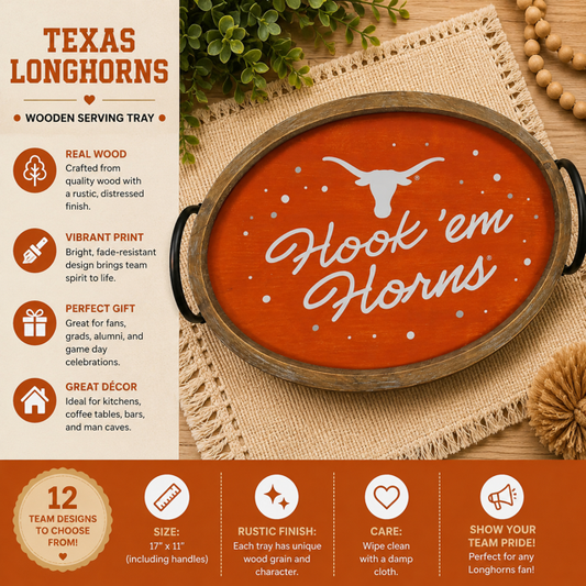 University Of Texas Serving Trays-License held by: ProjectXZY, Inc. DBA Valiant Gifts