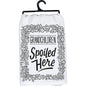 GRANDCHILDREN SPOILED HERE Tea Towel