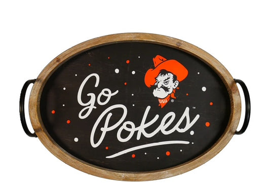 Oklahoma State University Wooden Trays-License held by: ProjectXZY, Inc. DBA Valiant Gifts
