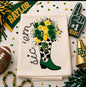 Baylor University Cowboy Boot Tea Towel Licensed carried by Bunnies and Bows