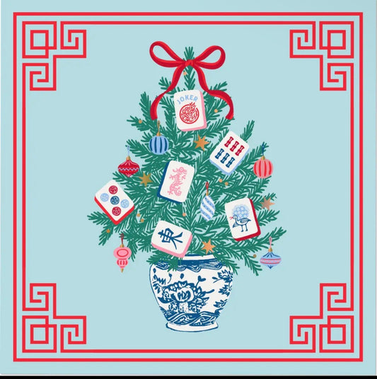 Mahjong Christmas Tree Napkin