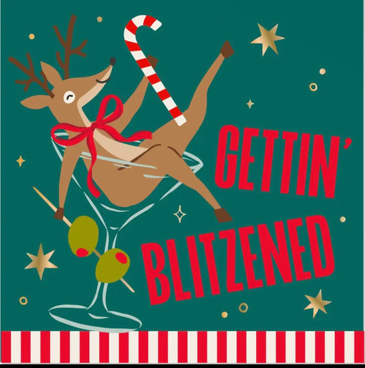 Getting Blitzened napkins