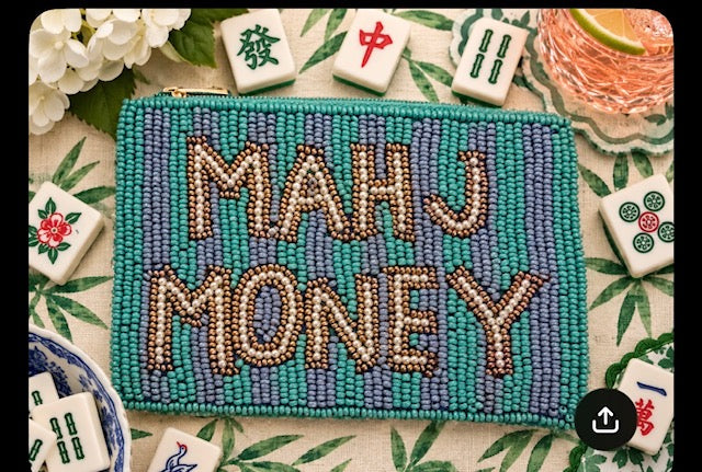 Mahjong Wallet Gold and Turquoise