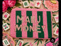 Mahjong wallet pink and green