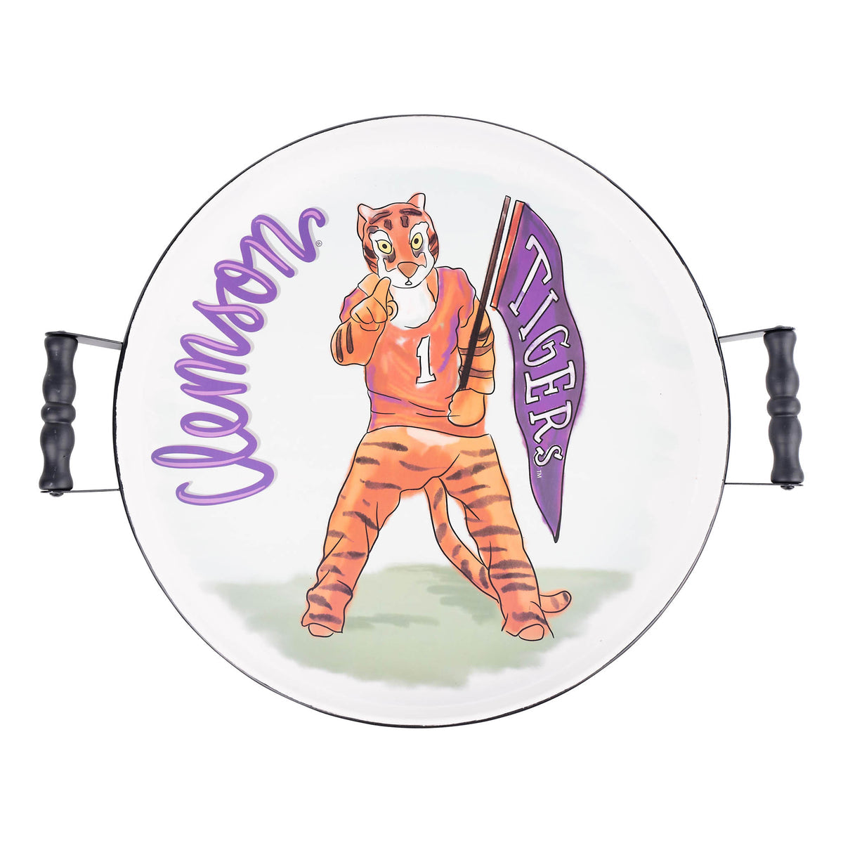 Clemson Round Tray License carried by Glory Haus