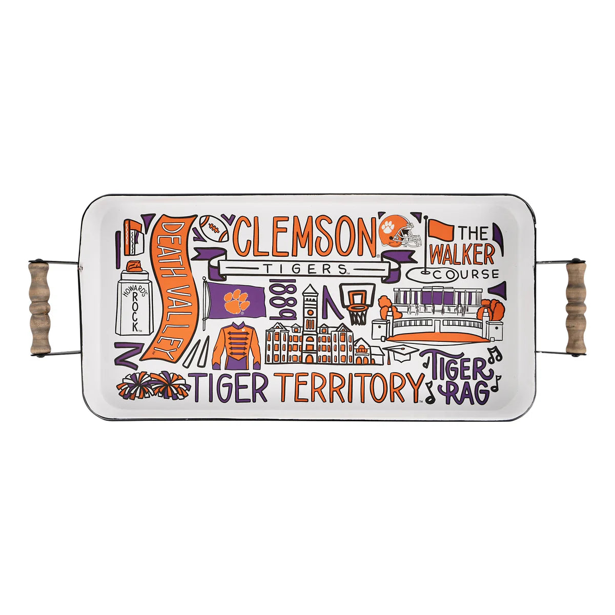 Clemson University Serving Tray-Licensed by Glory Haus
