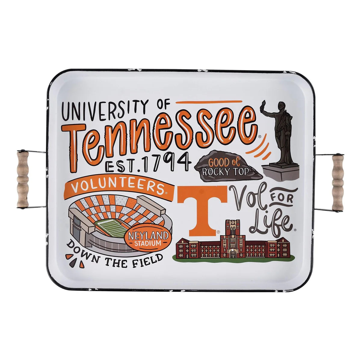 University of Tennessee Enamel Tray