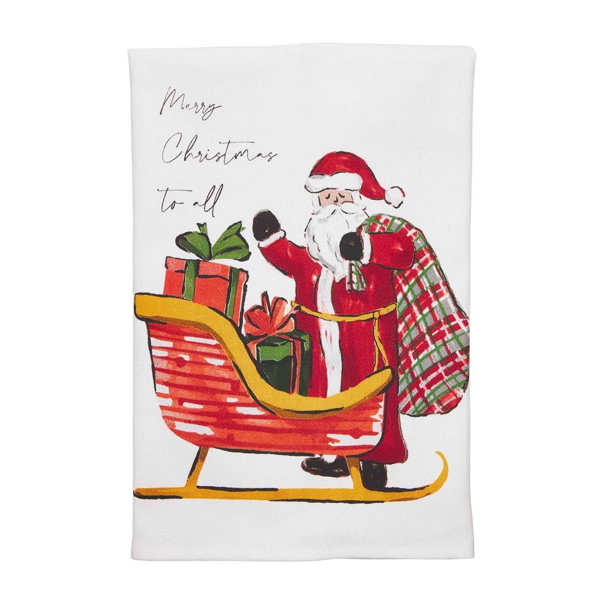 Here Comes Santa Tea Towel