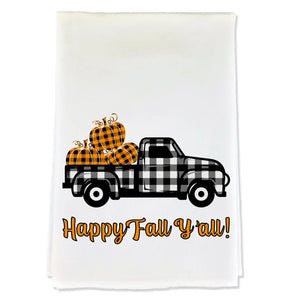 Happy Fall Y'all Tea Towel
