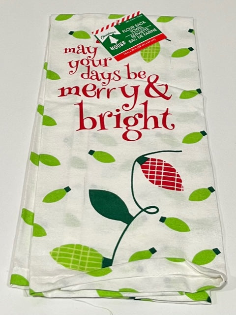 May your Day be Merry & Bright Tea Towel