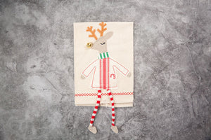 Dangling Reindeer Tea Towel