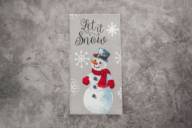 Let it Snow - Snowman Tea Towel