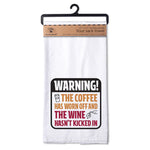 Load image into Gallery viewer, Warning! The Coffee Has Warn Off Tea Towel
